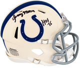 Lenny Moore Signed Colts RETRO Riddell Speed Mini Helmet w/HOF'75