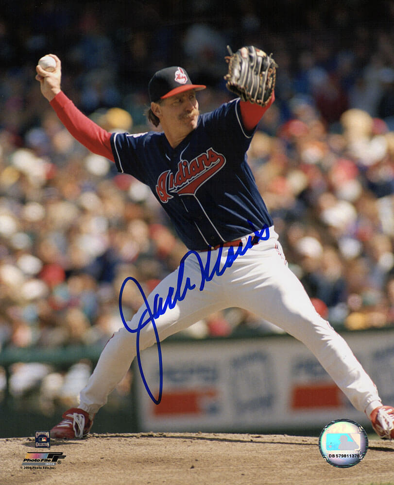 Jack Morris Signed Cleveland Indians Pitching 8x10 Photo