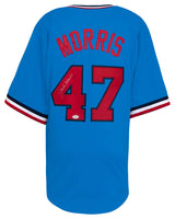 Jack Morris Signed Baby Blue Throwback Custom Baseball Jersey