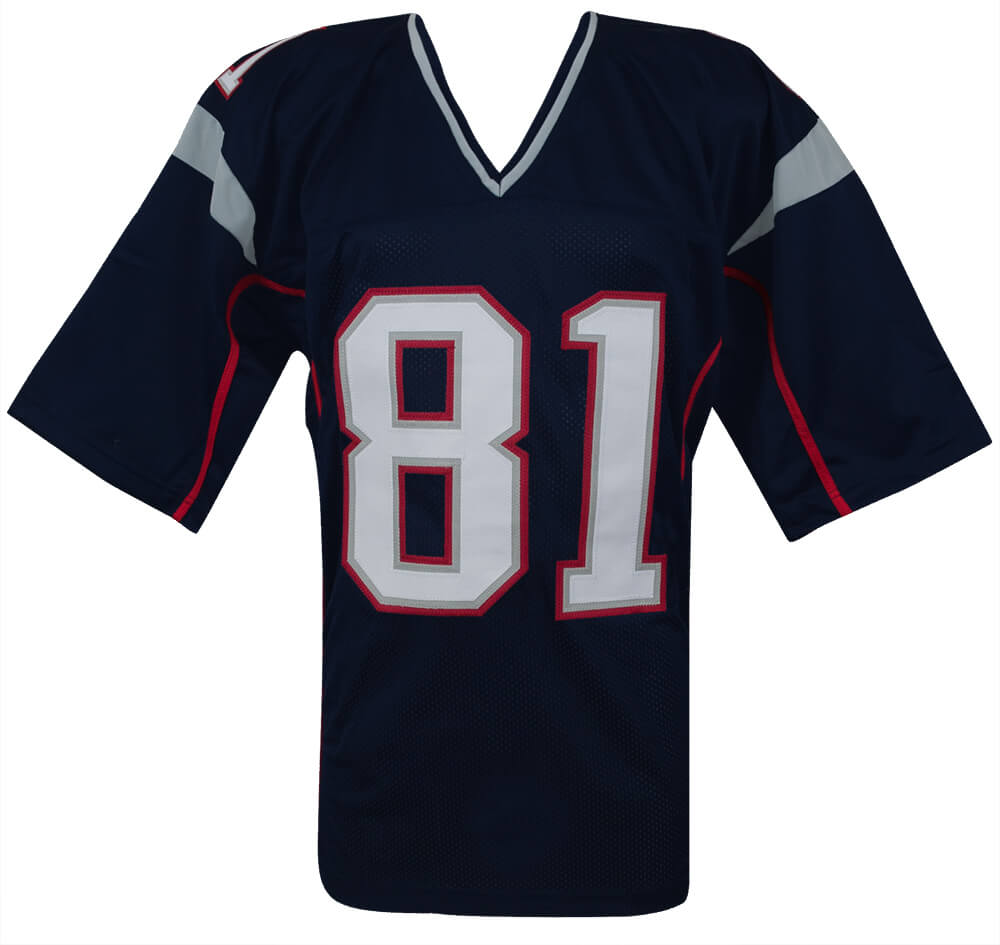 Randy Moss Signed Navy Custom Football Jersey