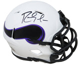 Randy Moss Signed Minnesota Vikings Lunar Eclipse White Matte Riddell Speed Mini Helmet