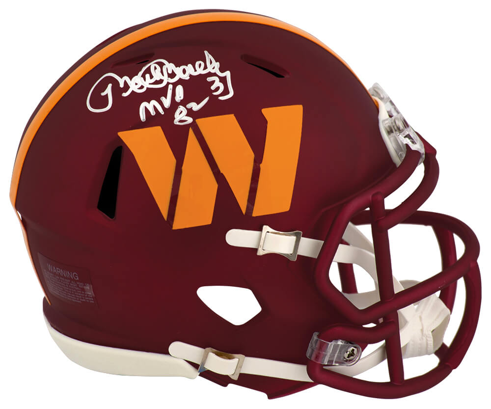 Mark Moseley Signed Washington Commanders Riddell Speed Mini Helmet w/MVP'82