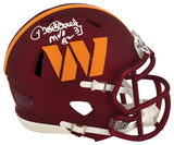 Mark Moseley Signed Washington Commanders Riddell Speed Mini Helmet w/MVP'82