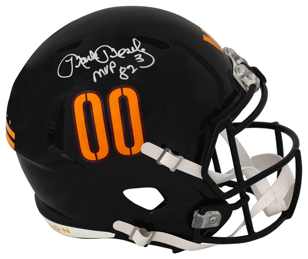 Mark Moseley Signed Washington Commanders 2022 Alt Black Riddell Full Size Speed Replica Helmet w/MVP'82