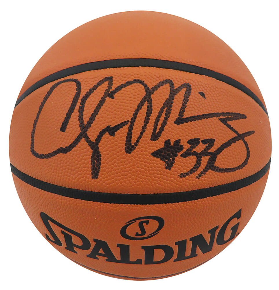 Alonzo Mourning Signed Spalding NeverFlat Game Series Replica NBA Basketball