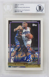 Alonzo Mourning Signed Charlotte Hornets 1992-93 Topps GOLD Rookie Card #393 - (Beckett Encapsulated)
