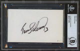 Ducks Teemu Selanne Authentic Signed 3x5 Index Card Autographed BAS Slabbed