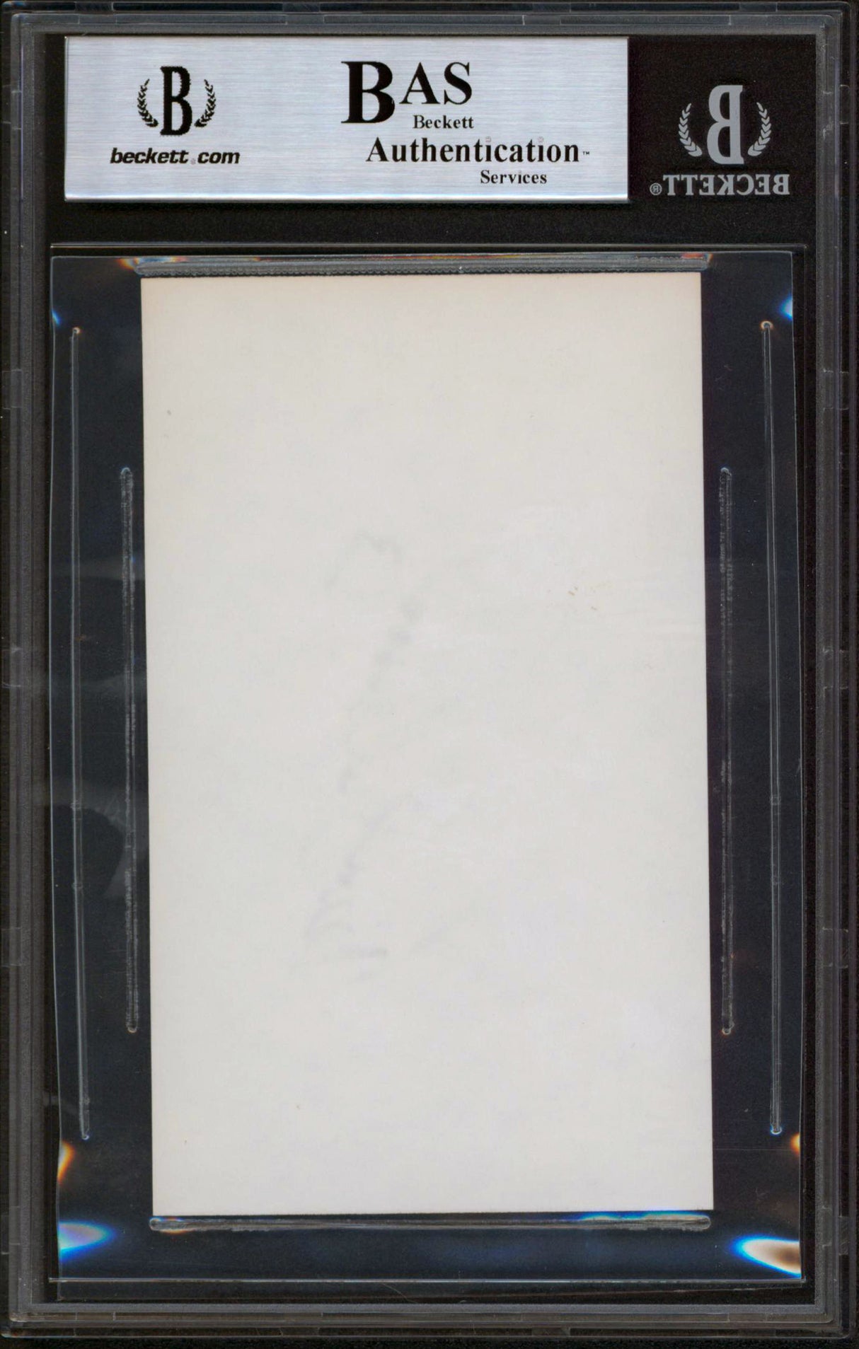 Ducks Teemu Selanne Authentic Signed 3x5 Index Card Autographed BAS Slabbed