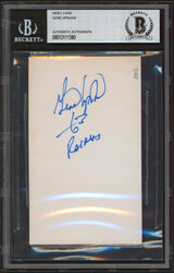 Raiders Gene Upshaw 63 Raiders Authentic Signed 3x5 Index Card BAS Slabbed