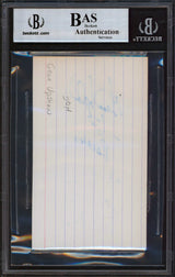 Raiders Gene Upshaw 63 Raiders Authentic Signed 3x5 Index Card BAS Slabbed