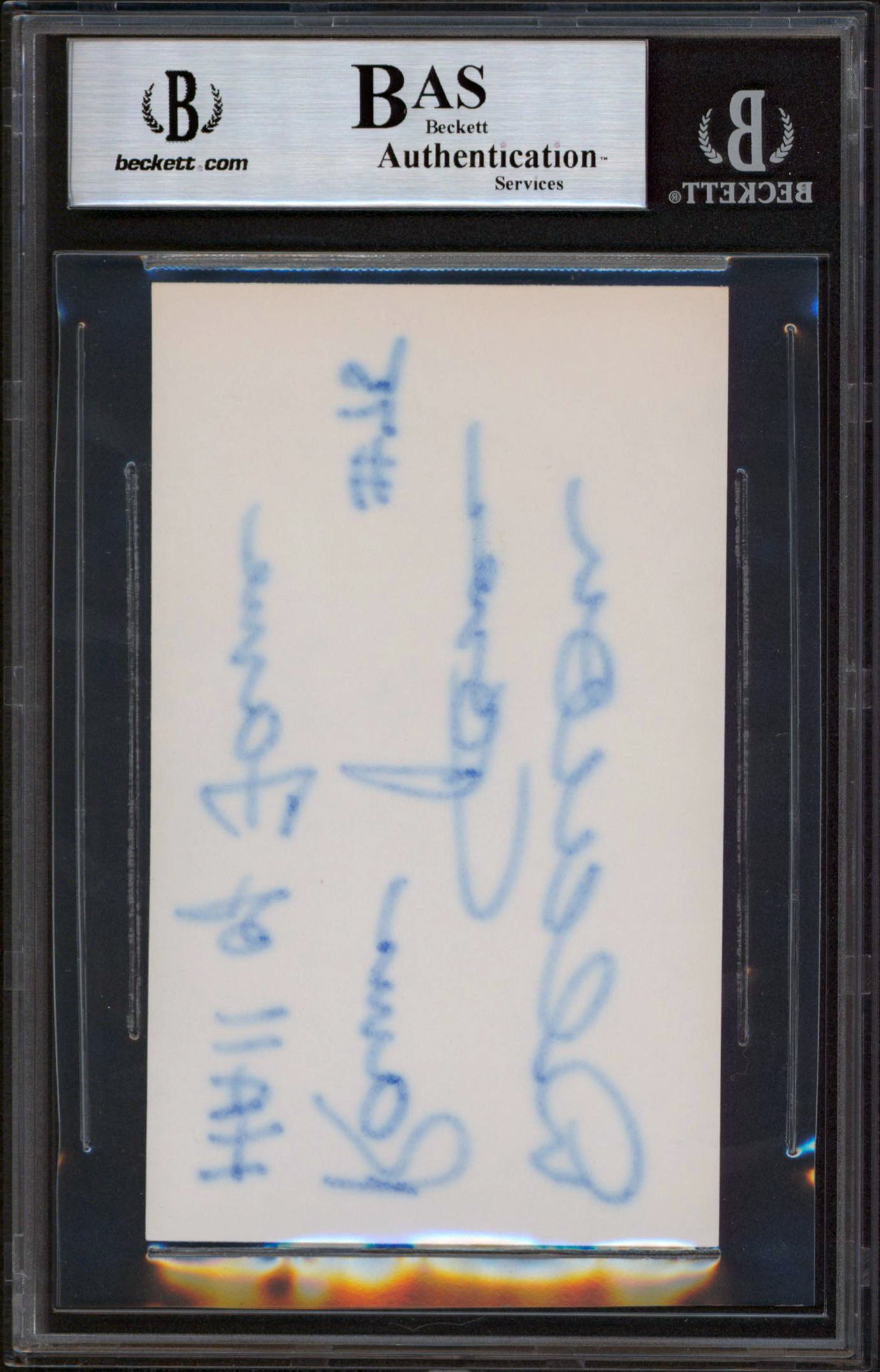 Rams Deacon Jones Authentic Signed 3x5 Index Card Autographed BAS Slabbed