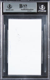 Michael Moore Fahrenheit 911 Authentic Signed 3x5 Index Card BAS Slabbed