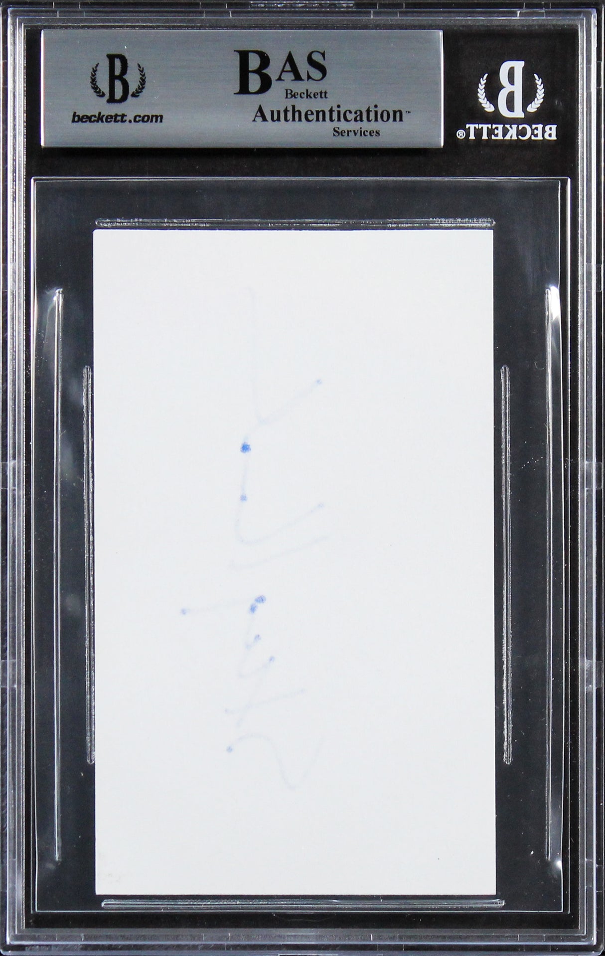 Stacy Keach The New Mike Hammer Authentic Signed 3x5 Index Card BAS Slabbed 2