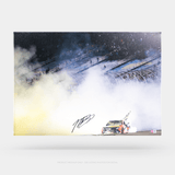 Martin Truex Jr. Signed 2017 NASCAR Cup Championship Celebration Burnout 20x32 Gallery Wrapped Photo on SpeedCanvas (PA)