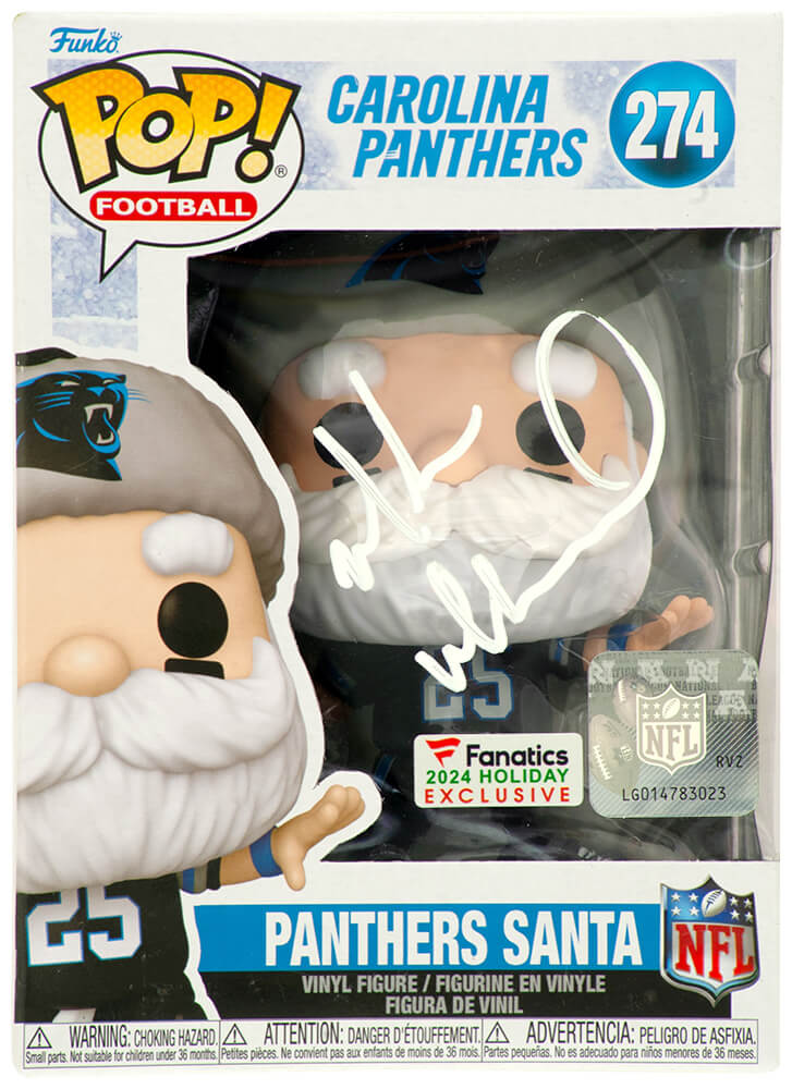 Muhsin Muhammad Signed Carolina Panthers SANTA Funko Pop Doll #274
