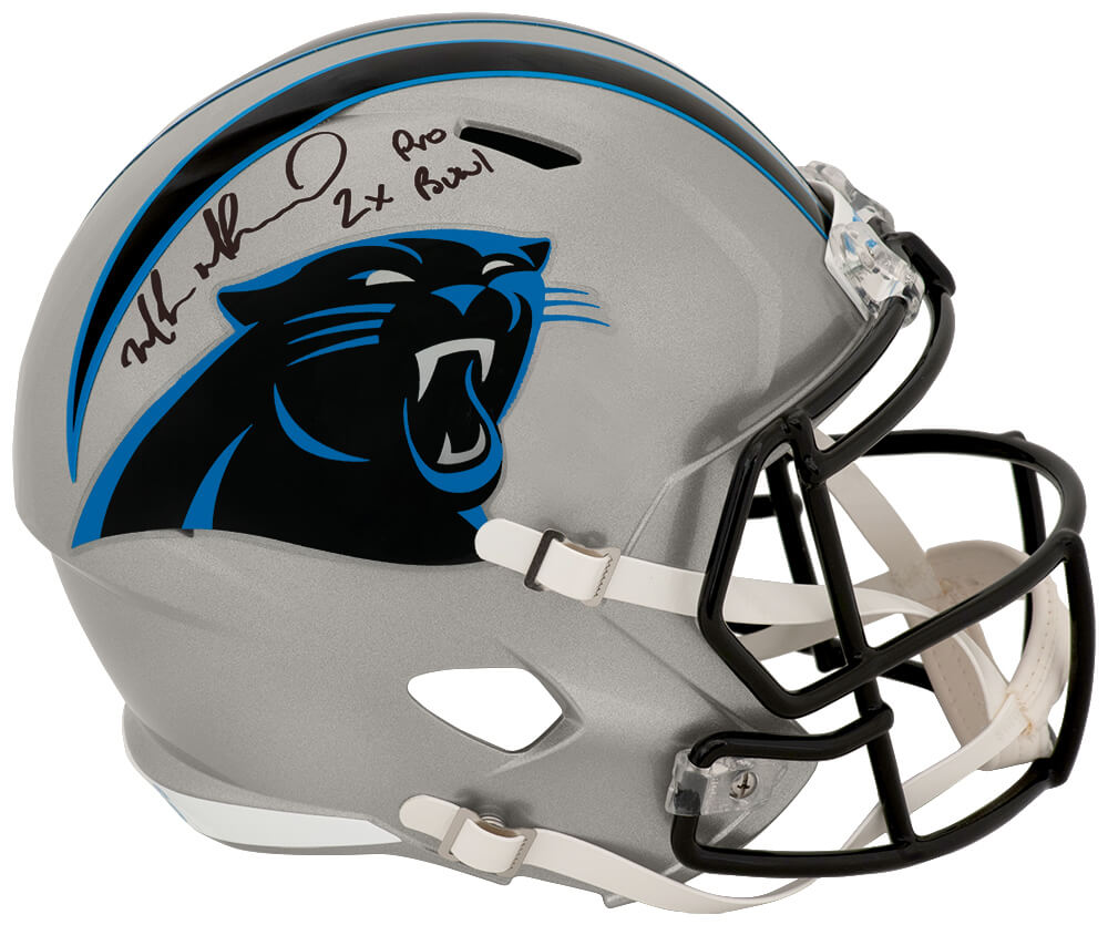 Muhsin Muhammad Signed Carolina Panthers Riddell Full Size Speed Replica Helmet w/2x Pro Bowl