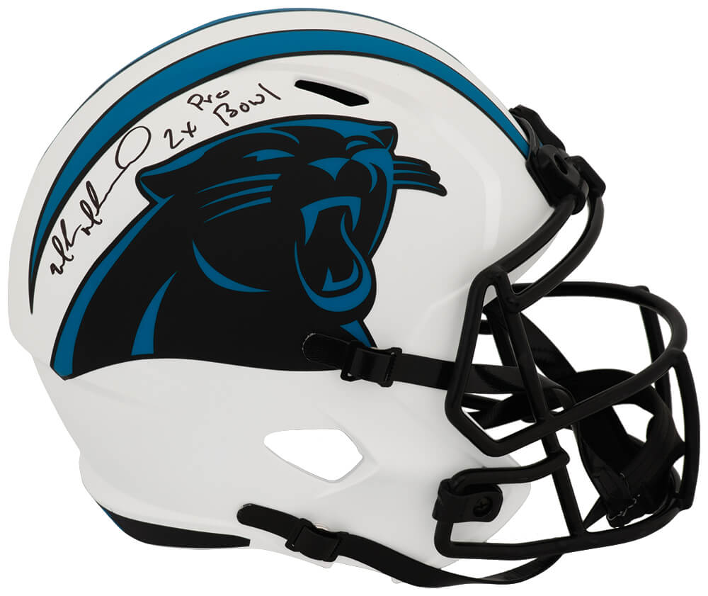 Muhsin Muhammad Signed Carolina Panthers LUNAR Riddell Full Size Speed Replica Helmet w/2x Pro Bowl