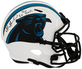 Muhsin Muhammad Signed Carolina Panthers LUNAR Riddell Full Size Speed Replica Helmet w/2x Pro Bowl