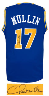 Chris Mullin Signed Blue Custom Basketball Jersey