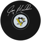 Joe Mullen Signed Pittsburgh Penguins Logo Hockey Puck