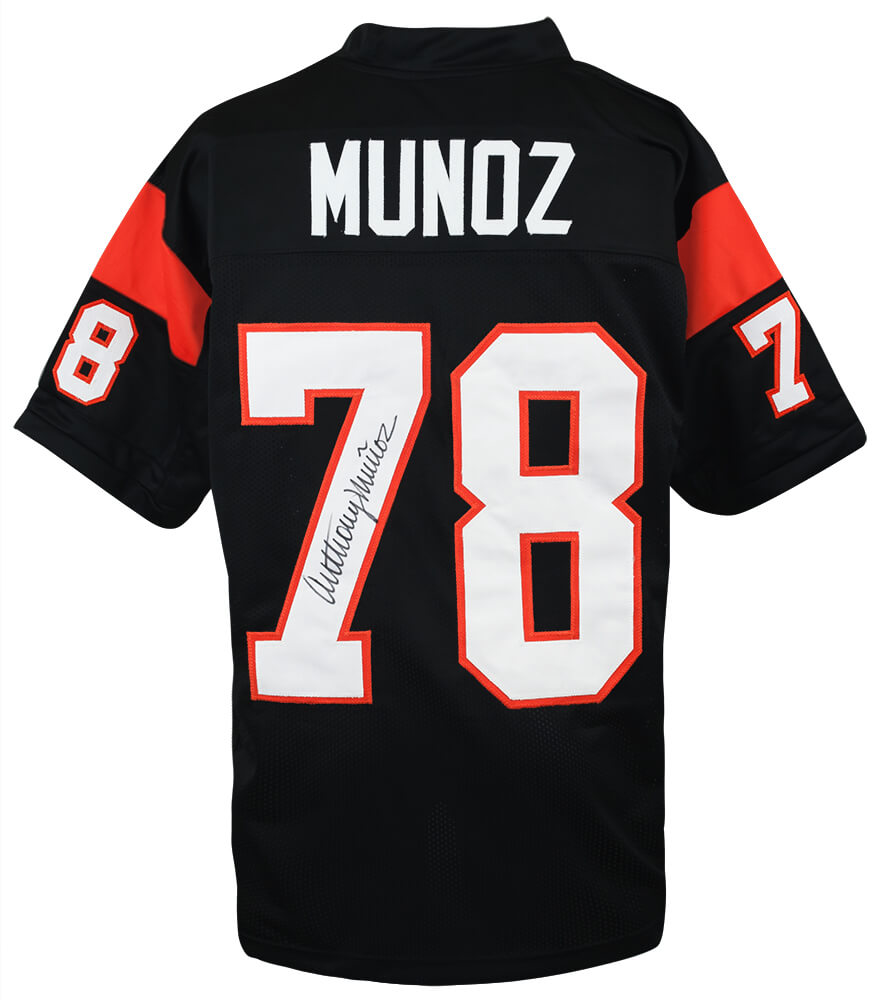 Anthony Munoz Signed Black Throwback Custom Jersey