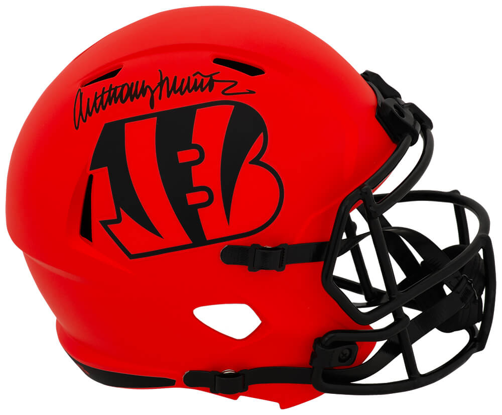 Anthony Munoz Signed Cincinnati Bengals RAVE Riddell Full Size Speed Replica Helmet