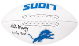 Eddie Murray Signed Detroit Lions Logo Franklin White Football w/2x Pro Bowl