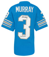Eddie Murray Signed Blue Throwback Custom Football Jersey w/2x Pro Bowl