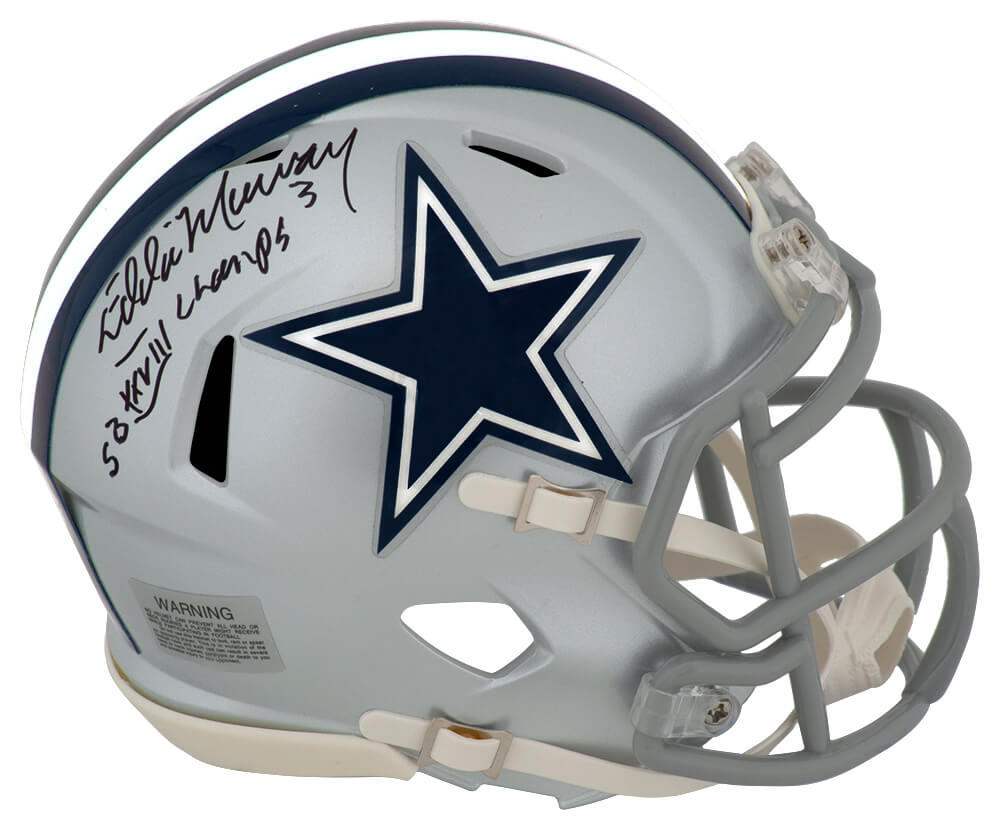 Eddie Murray Signed Dallas Cowboys Riddell Speed Mini Helmet w/SB XXVIII Champs