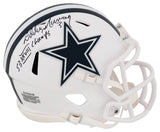 Eddie Murray Signed Dallas Cowboys 2022 Alternate White Riddell Speed Mini Helmet w/SB XXVIII Champs