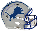 Eddie Murray Signed Detroit Lions Throwback Riddell Full Size Speed Replica Helmet w/2x Pro Bowl, 1981 Scoring Leader