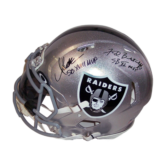 Marcus Allen Fred Biletnikoff Signed Authentic Full Size Oakland Raiders NFL SB MVP