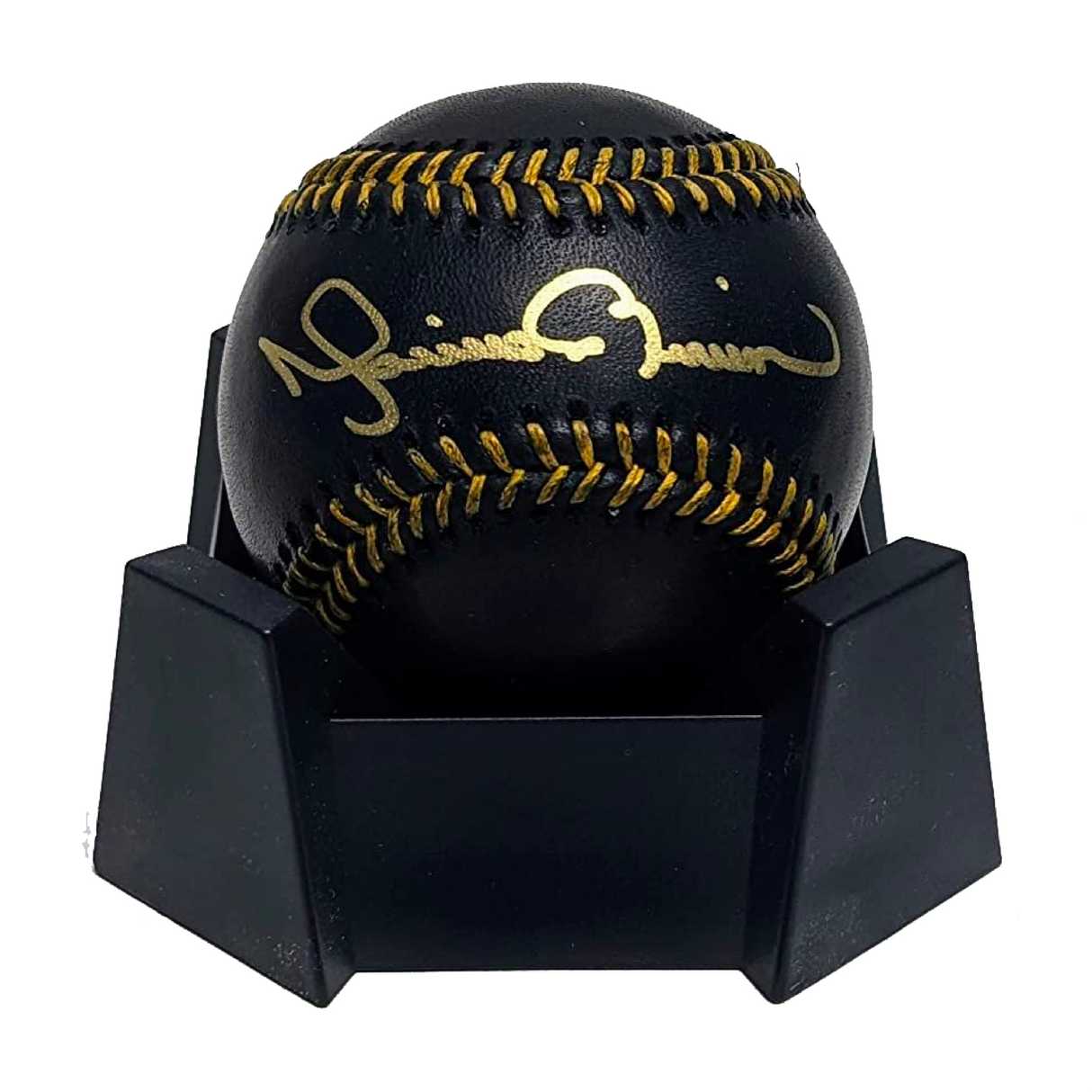 Mariano Rivera Autographed Black Baseball. BAS Authentication.
