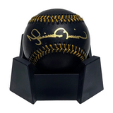 Mariano Rivera Autographed Black Baseball. BAS Authentication.