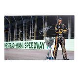 Martin Truex Jr. Signed 2017 NASCAR Cup Championship Trophy 20x32 Gallery Wrapped Photo on SpeedCanvas (PA)
