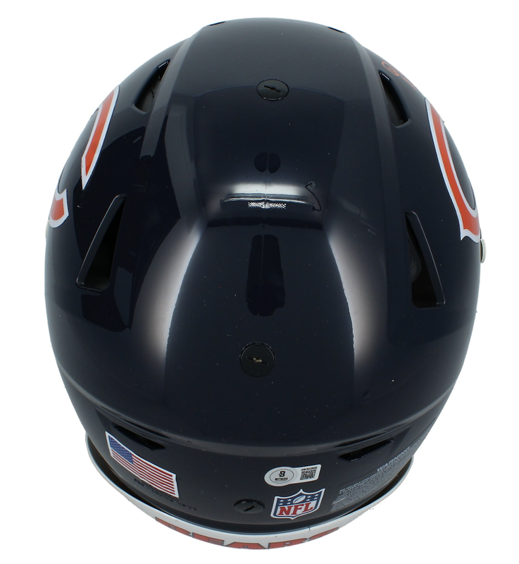 D.J. Moore Autographed/Inscribed "Bear Down!" Chicago Bears Speedflex Authentic Helmet Beckett Witnessed