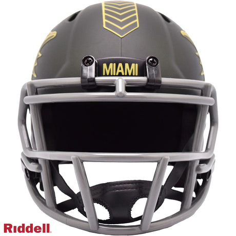 Miami Dolphins NFL Riddell Salute To Service 2025 Mini Helmet