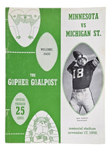 Michigan State vs Minnesota November 17 1956 Official Game Program - Sports Integrity