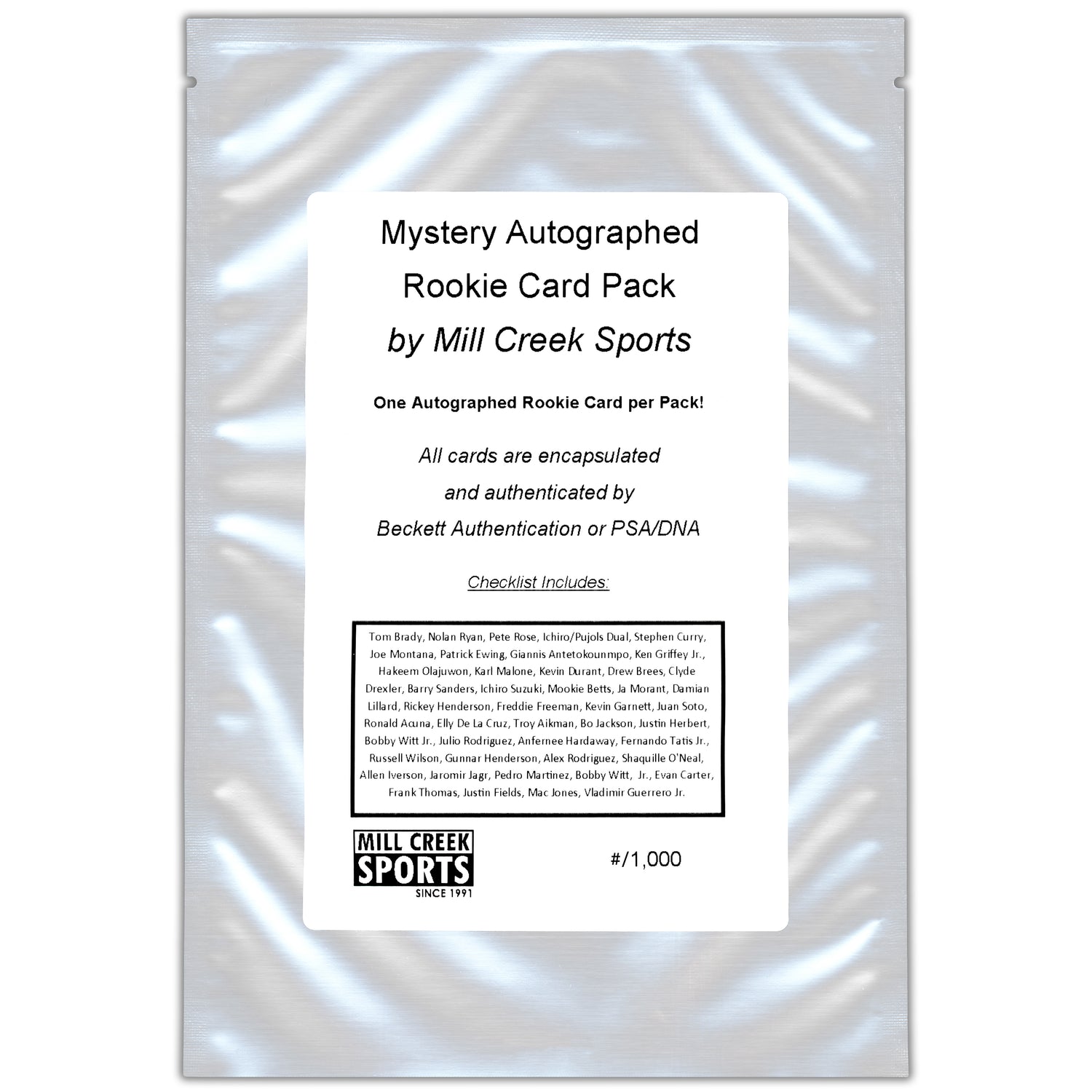 Mystery Autographed Rookie Card Pack (1 Card per Pack - Chase the Tom Brady!)
