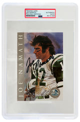 Joe Namath Signed Pro Football Hall of Fame Signature Series 4x6 Card - (PSA Encapsulated)