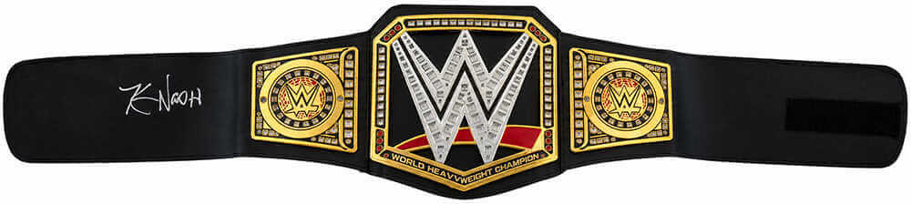 Kevin Nash Signed WWE Heavyweight Champion Black Replica Wrestling Belt
