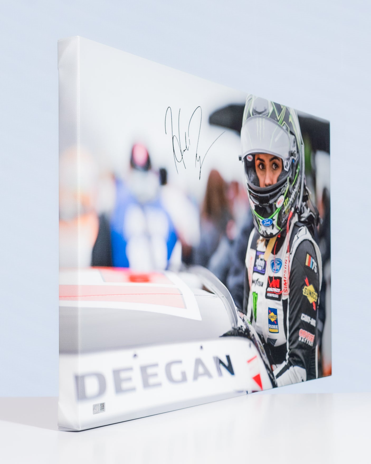 Hailie Deegan Signed 20x30 Klutch Vodka NASCAR Photo on Canvas (Deegan COA)