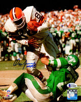 Ozzie Newsome Signed Cleveland Browns vs NY Jets 8x10 Photo w/HOF'99 (Beckett)