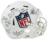 2,000 Yard Rushing Club Signed NFL Logo Riddell Full Size Speed Replica Helmet w/6 Signatures & Yard Totals