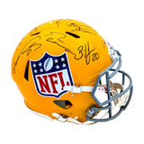 Riddell Full Size Helmet Signed by 14 NFL Stars Tua Kittle Bret Michaels COA
