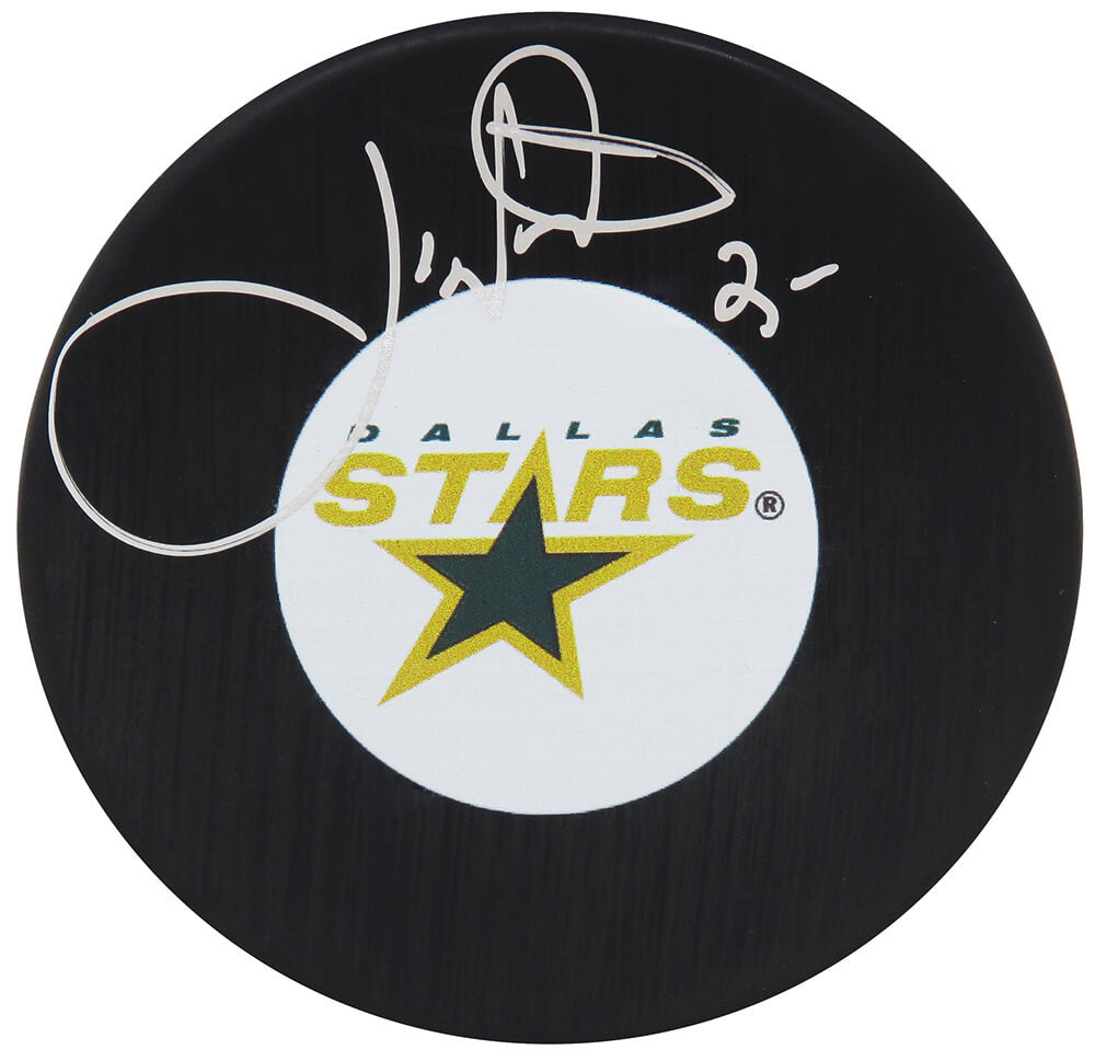 Joe Nieuwendyk Signed Dallas Stars Logo Hockey Puck