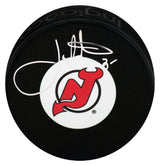 Joe Nieuwendyk Signed New Jersey Devils Medium Logo Hockey Puck
