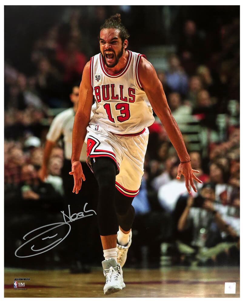 Joakim Noah Signed Chicago Bulls Running Action 16x20 Photo