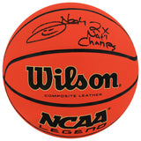 Joakim Noah Signed Wilson NCAA Basketball w/2x Nat'l Champs