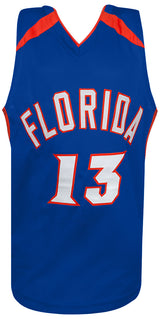 Joakim Noah Signed Blue Custom College Basketball Jersey